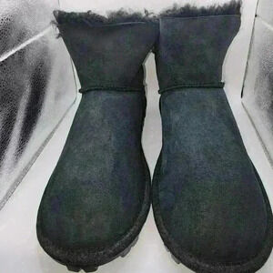 Faux fur short boots